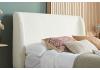 5ft King Size Halfen White Soft Fabric Upholstered Wood Bed Frame 4